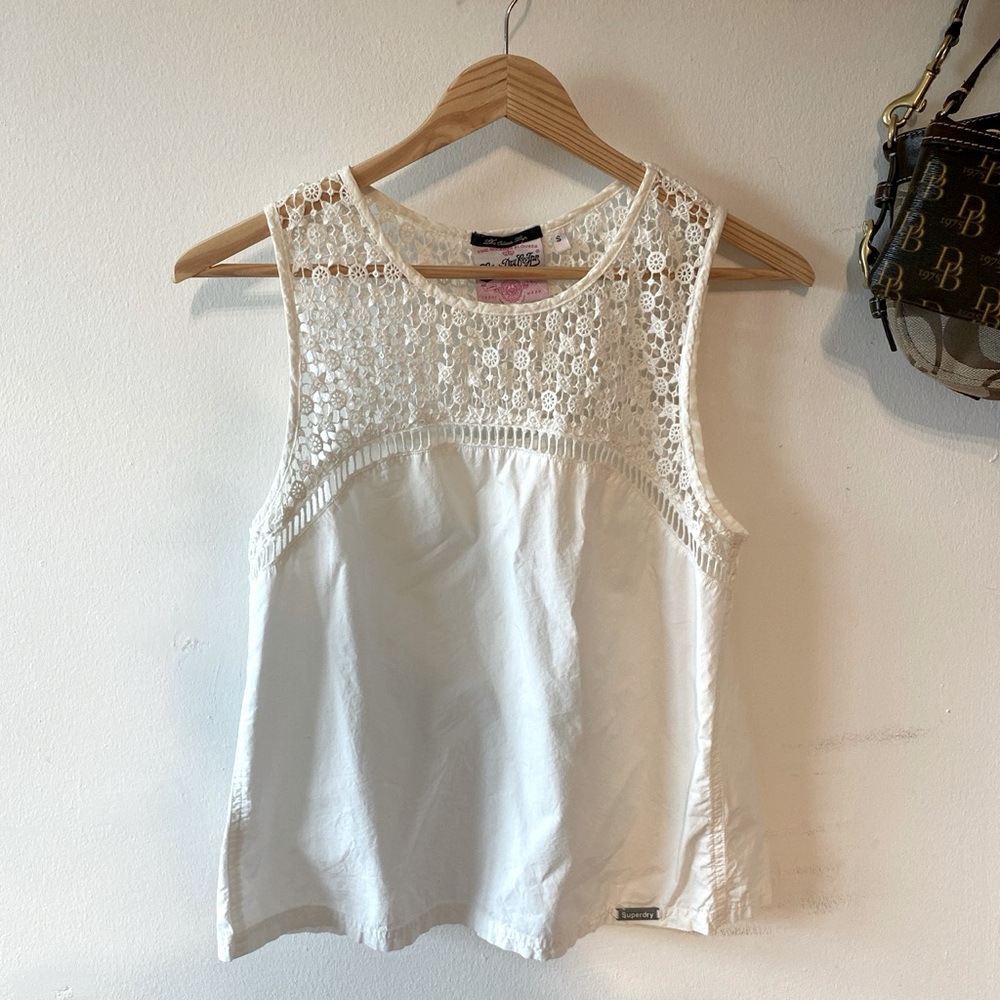 SuperDry Lace Open Back Shirt